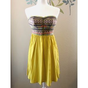 Strapless Aztec Dress